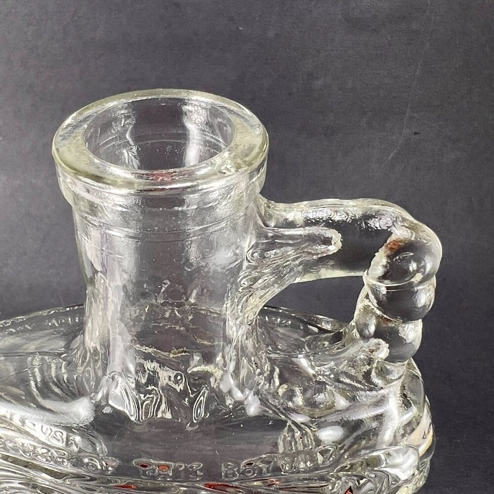 Vtg Old Forester KY Whiskey Bottle Decanter Kimble Glass Co Embossed Swirls 50s - Picture 7 of 16